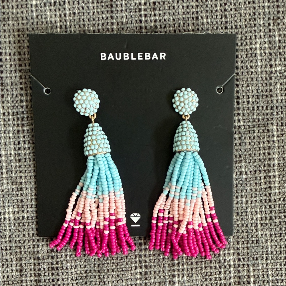 BaubleBar Multicolor Beaded Tassel Earrings